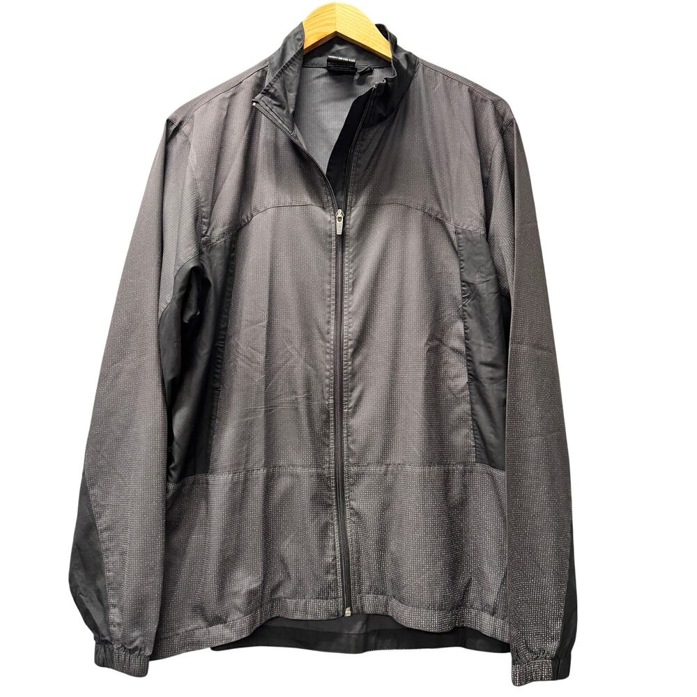 IllumiNITE Reflective Jacket Mens Large Black Cycling Running Full Zip + Pockets